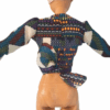 NECKLINE TIE-UP SHIRT WITH GEOMETRIC PRINT