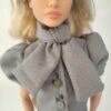 Short Sleeve Puffed Shirt With Buttons And Bow Collar
