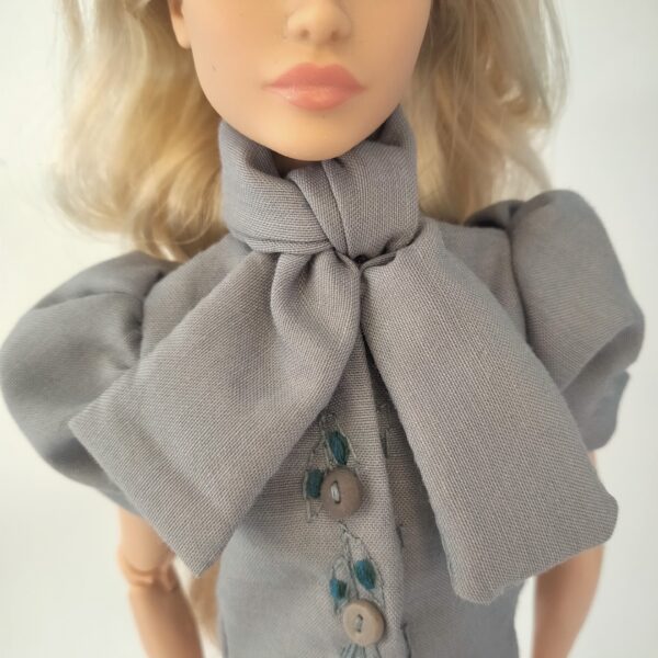 oplus_34 Short Sleeve Puffed Shirt With Buttons And Bow Collar