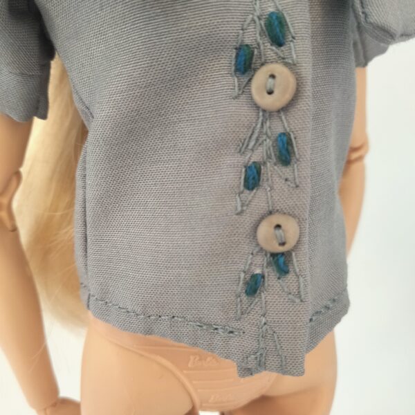 oplus_34 Short Sleeve Puffed Shirt With Buttons And Bow Collar