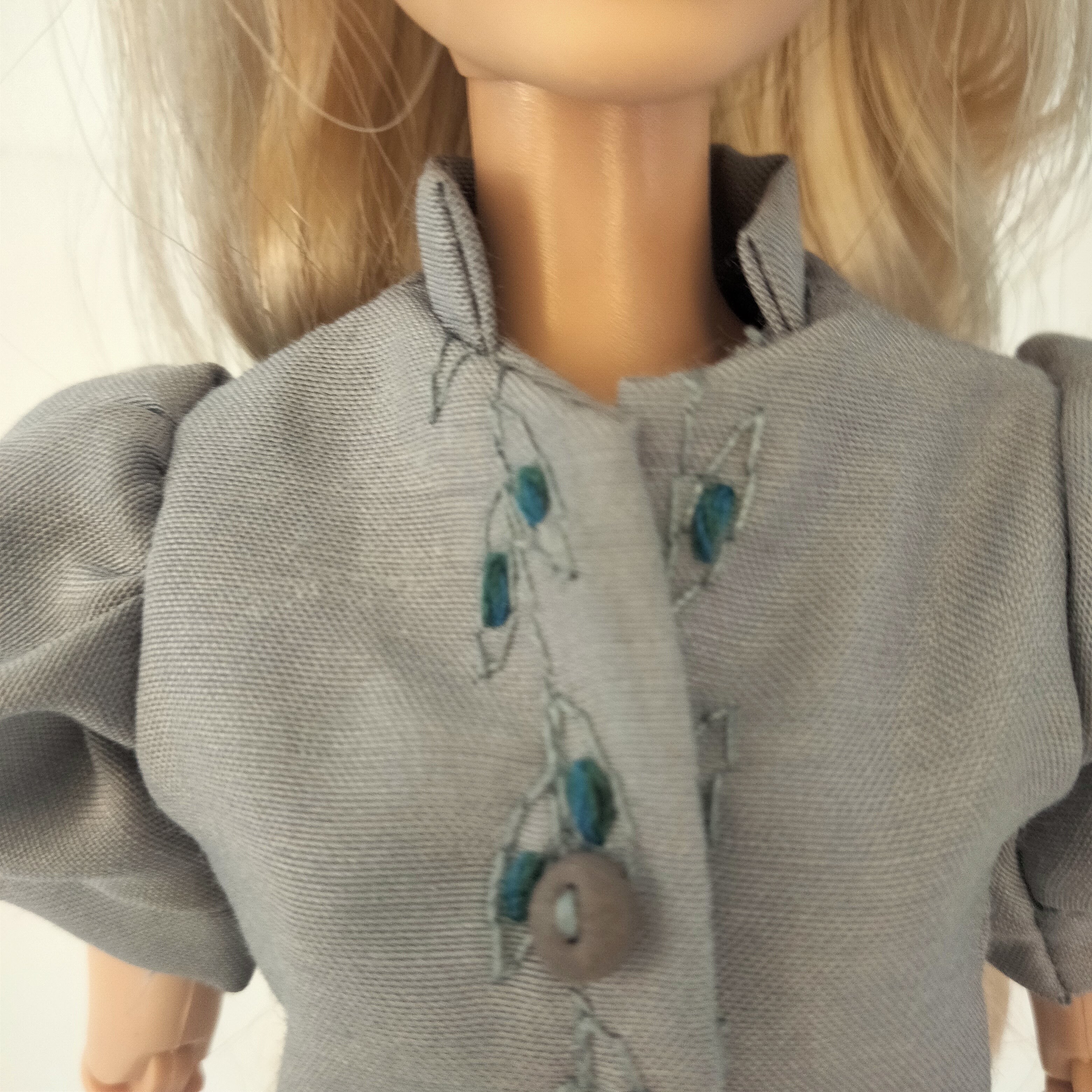 oplus_34 Short Sleeve Puffed Shirt With Buttons And Bow Collar