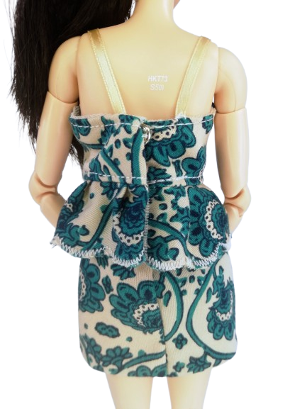 Tile Print Top And Skirt Set