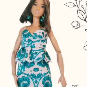 Tile Print Top And Skirt Set