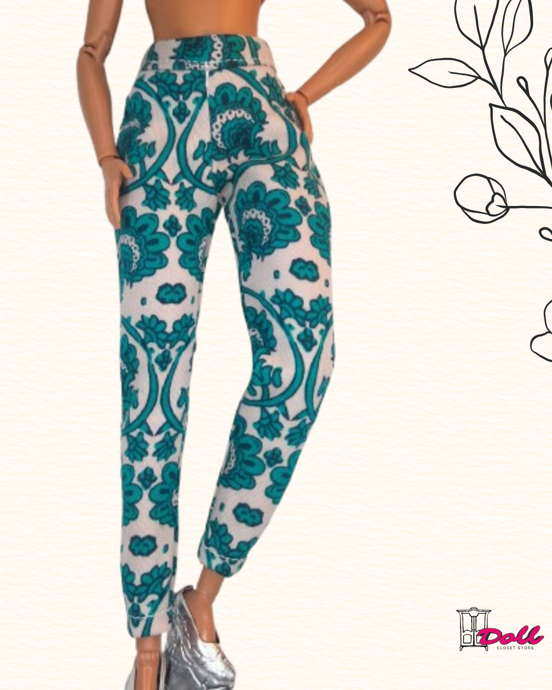 Tile Print Pants